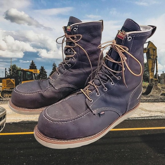 Other - Thorogood Work Boots Brown Men Size 12D Max Wear Wedge Safety Steel Toe